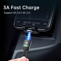 KUULAA LED magnetyczny kabel USB 3A szybkie ładowanie typ C kabel magnes ładowarka Micro USB kabel telefon komórkowy dla iPhone 13 12 11 przewód 4